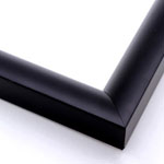 reverse curve modern contemporary matte black picture frame