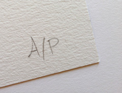 An artist's proof will be identified by A/P or 'artist's proof' written on the back or corner