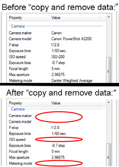Removing EXIF data on a Windows computer using File Explorer