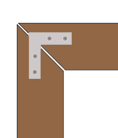 Metal brackets are another way to reinforce the back of the picture frame