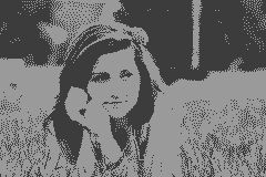 grayscale image using 1-bit, 2 colors