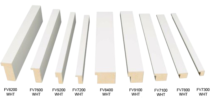 Kyoto White Collection picture frame mouldings