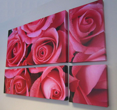 A multi-panel canvas print on four separate panels