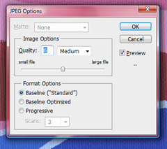 When saving  a jpeg, you have the option to choose the size of the saved file
