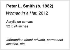 Always title and correctly label the dimensions of an artwork
