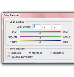 The color balance graph in your editing software shows the relationship between the RGB and CMYK colors