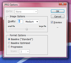 When saving a jpeg, you have the option to choose the size of the saved file