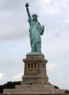 The Statue of Liberty on Liberty Island in New York City