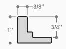 This stair step wood floater frame has a matte white finish with a steep upper and small lower step. The canvas will hover neatly within the simple, modern border. 

Give an authentic, fine art display to your favourite Giclée print or oil painting. This size is ideal for thin (3/4 " deep) gallery wrap canvases. The canvas may protrude slightly above the frame face. 

*Note: These solid wood, custom canvas floaters are for stretched canvas prints and paintings, and raised wood panels.