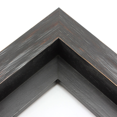 This 2-3/8 " wide floater frame for stretched canvas art features a wood grain texture and subtly waved face, finished in a matte black with a rust patina.  

Ideal for mounting 1.5 " deep (thick) gallery wrapped canvas portraits, paintings or Giclée prints.  The vintage, slightly rustic look pairs nicely with bucolic or nature image.

*Note: These canvas floaters are for stretched canvas prints and paintings, and raised wood panels.