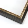 This 1-1/8 " shadow box features a silver lip with a distressed black profile. This textured wood is perfectly balanced with its detailed lip for an ornate yet delicate appearance.