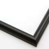 This simple metal picture frame in frosted black has a smooth finish and curved profile. 

.875 " width: ideal for small, medium or large artworks. Easily frame photographs, thicker cloth or needlework art, or even Giclée canvas prints.