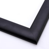 This classic frame features a smooth curve profile in matte black.  

1.5 " width: ideal for medium size artworks.  Pair this sleek, modern frame with a grayscale image or bold oil or acrylic painting.
