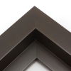 This large profile, L-shape floating canvas frame features a wide, 1.5 " face. The glossy espresso brown finish features subtle wood grain detailing.

Display your favourite gallery wrapped canvas Giclée print or painting with authentic, fine art style. This floating canvas frame is ideal for large and extra large images on thick (1.5 " deep) stretcher bars.

*Note: These solid wood, custom canvas floaters are for stretched canvas prints and paintings, and raised wood panels.
