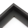 This simple, L-shape canvas floater frame features a .375 " face and deep, 1.625 " rabbet, finished with a classic matte black.

Display your favourite gallery wrapped Giclée print or painting with authentic, fine art style. These floater picture frames are ideal for medium and large canvases mounted on thick (1.5 " deep) stretcher bars.

*Note: These solid wood, custom canvas floaters are for stretched canvas prints and paintings, and raised wood panels.