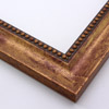 This solid wood frame achieves simple elegance with an unadorned scoop profile and beading along the inner edge.  Gold leaf overlies a brown-red base for a unique, vintage marbled look.  The beading features the same technique.

2 " width: ideal for medium-size artworks.  Paintings, prints, or your favourite family photos will suit this stylish, classic frame.