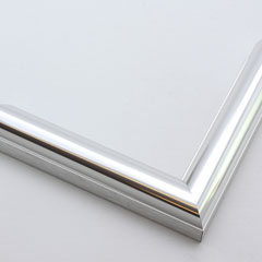 High shine silvermetal picture frame