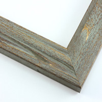 Natural wood picture frame with raw wood detail