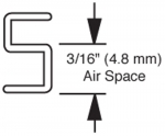 FrameSpace 1/8-3/16 inch White - FS1