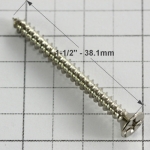 #6 1-1/2 inch - Flat Head, Plated zinc