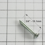 #4 3/4 inch - Flat Head, Plated zinc