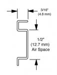 FrameSpace 1/2  inch Clear - FS3-C