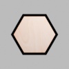 Hexagon Matte Black Mini Floaters / 2 per pack