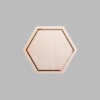 Hexagon Natural Birch Plywood Mini Floaters / 2 per pack