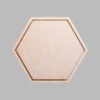 Hexagon Natural Birch Plywood Mini Floaters