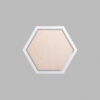 Hexagon Metallic Silver Mini Floaters / 2 per pack