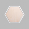 Hexagon Metallic Silver Mini Floaters / 2 per pack