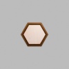Hexagon Walnut-Colored Birch Mini Floaters / 4 per pack