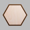 Hexagon Walnut-Colored Birch Mini Floaters