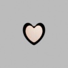 Heart Matte Black Mini Floaters / 4 per pack