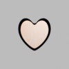 Heart Matte Black Mini Floaters / 4 per pack