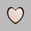 Heart Matte Black Mini Floaters / 2 per pack