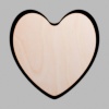 Heart Matte Black Mini Floaters