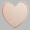 Heart Natural Birch Plywood Mini Floaters