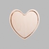 Heart Natural Birch Plywood Mini Floaters / 2 per pack