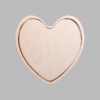 Heart Natural Birch Plywood Mini Floaters / 2 per pack