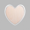 Heart Metallic Silver Mini Floaters / 2 per pack