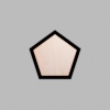 Pentagon Matte Black Mini Floaters / 4 per pack