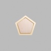 Pentagon Metallic Gold Mini Floaters / 4 per pack