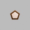 Pentagon Walnut-Colored Birch Mini Floaters / 4 per pack