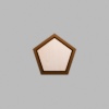 Pentagon Walnut-Colored Birch Mini Floaters / 4 per pack