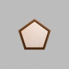 Pentagon Walnut-Colored Birch Mini Floaters / 4 per pack
