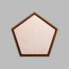 Pentagon Walnut-Colored Birch Mini Floaters / 2 per pack