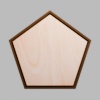 Pentagon Walnut-Colored Birch Mini Floaters