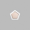 Pentagon Matte White Mini Floaters / 4 per pack