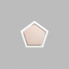 Pentagon Matte White Mini Floaters / 4 per pack